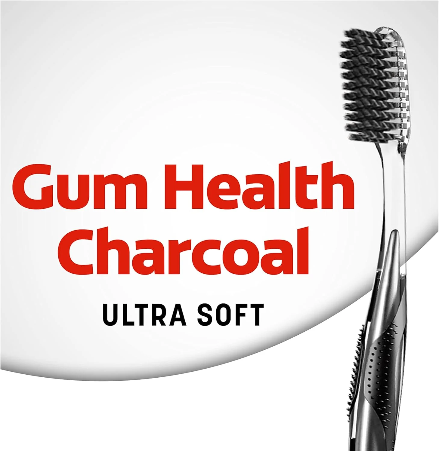 مسواک کلگیت Gum Health با برس ذغالی و نوک بسیار نرم نخ دندان، فوق العاده نرم برای لثه ها و دندان های حساس، بسته 4 عددی