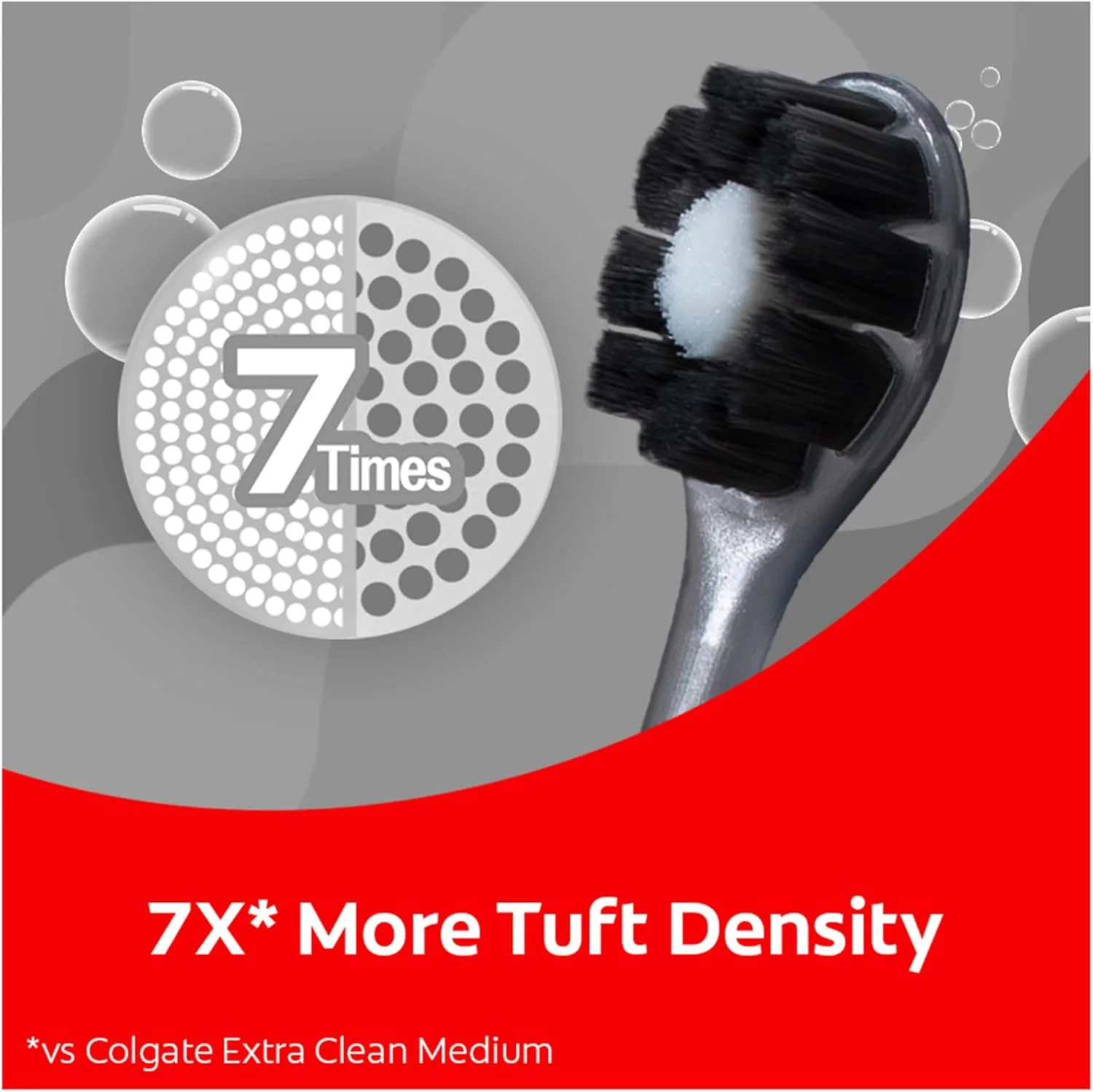 مسواک کلگیت فوم سافت زغالی با برس نرم و متراکم - رنگ های متنوع - 1 عددی