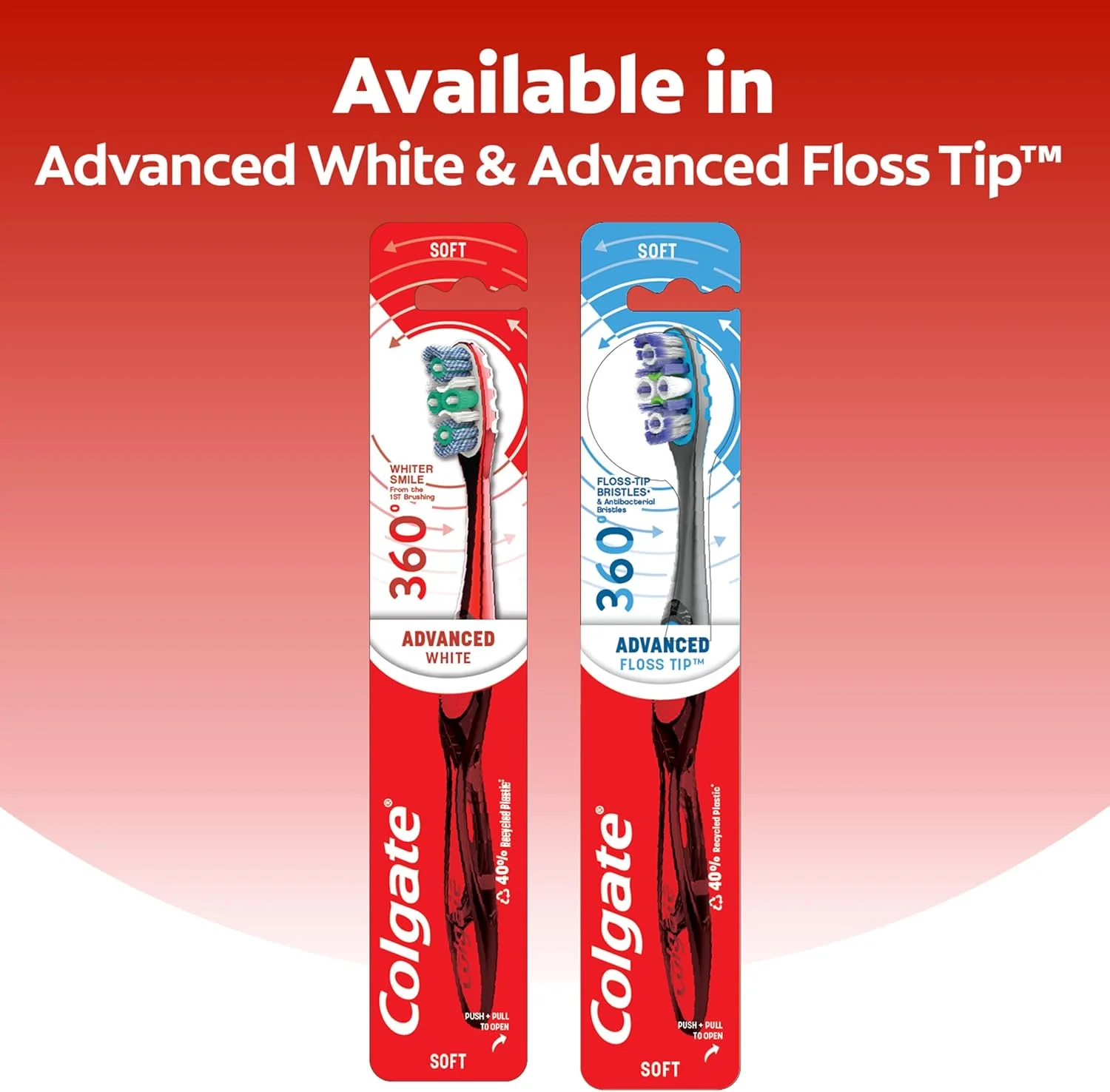 مسواک بزرگسال کلگیت 360 اپتیک وایت پیشرفته، بسته 4 عددی، متوسط مسواک بزرگسال کلگیت 360 اپتیک وایت پیشرفته، بسته 4 عددی، متوسط