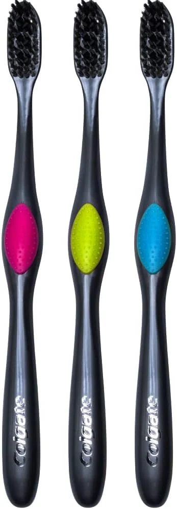 مسواک کلگیت 360 با الیاف ذغالی، برس های نرم با نوک نخ دندان - بسته 3 عددی (رنگ ها متنوع) مسواک کلگیت 360 با الیاف ذغالی، برس های نرم با نوک نخ دندان - بسته 3 عددی (رنگ ها متنوع)