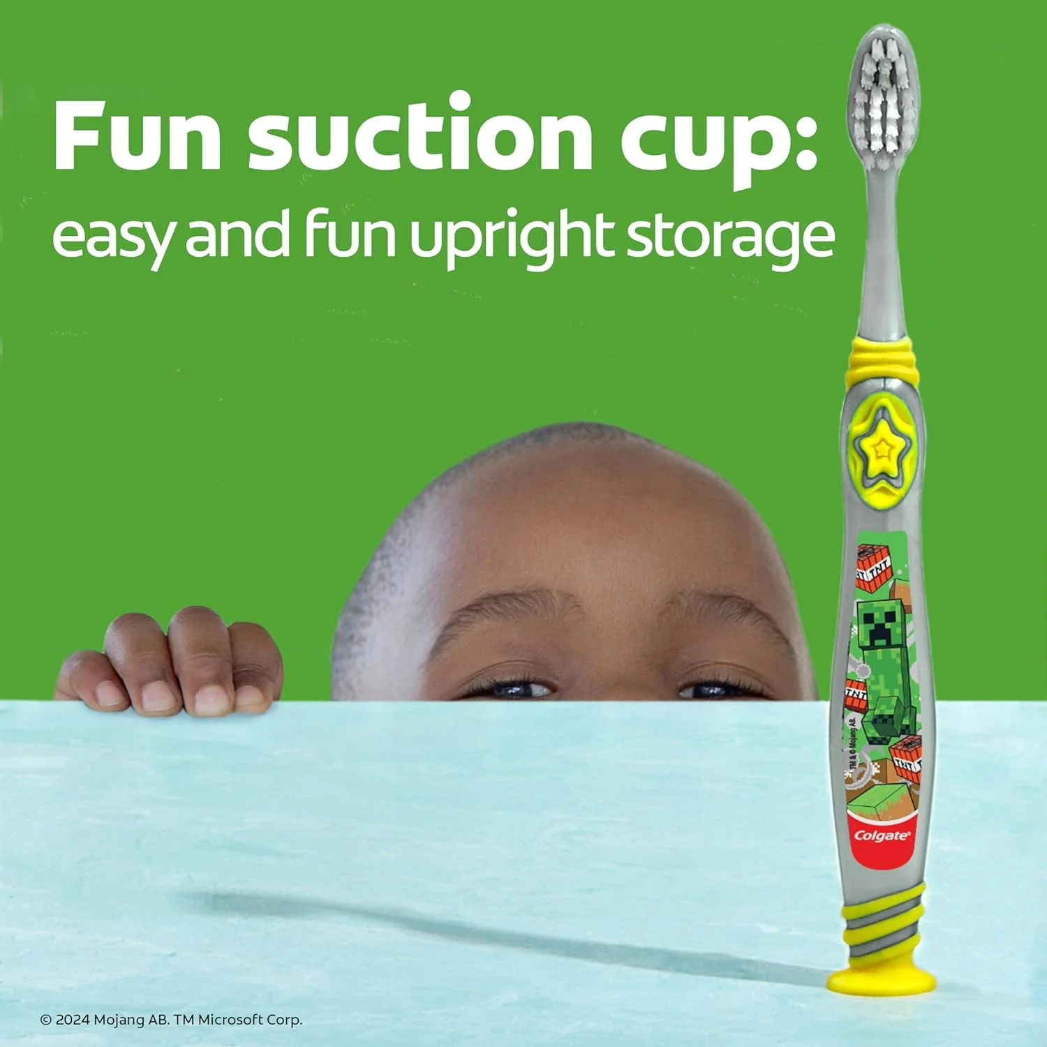 مسواک دستی کودکانه کلگیت طرح Minecraft، بسته 2 عددی مسواک دستی کودکانه کلگیت طرح Minecraft، بسته 2 عددی