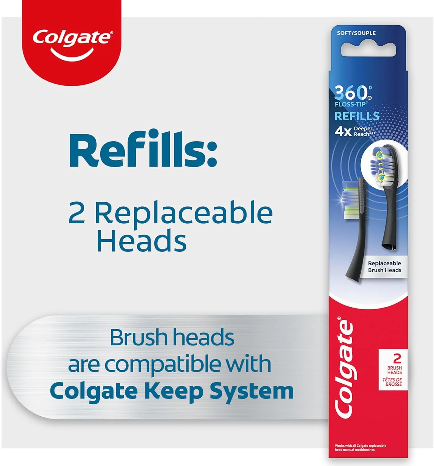 سری یدک مسواک کلگیت Keep، پاک کننده عمیق، بسته 4 عددی سری یدک مسواک کلگیت Keep، پاک کننده عمیق، بسته 4 عددی