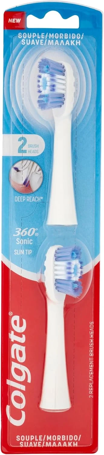 COLGATE - سری یدک مسواک باتری خور 360 درجه مدیوم کلگیت - 2 عدد سری - تمیز کردن مطلوب دندان COLGATE - سری یدک مسواک باتری خور 360 درجه مدیوم کلگیت - 2 عدد سری - تمیز کردن مطلوب دندان