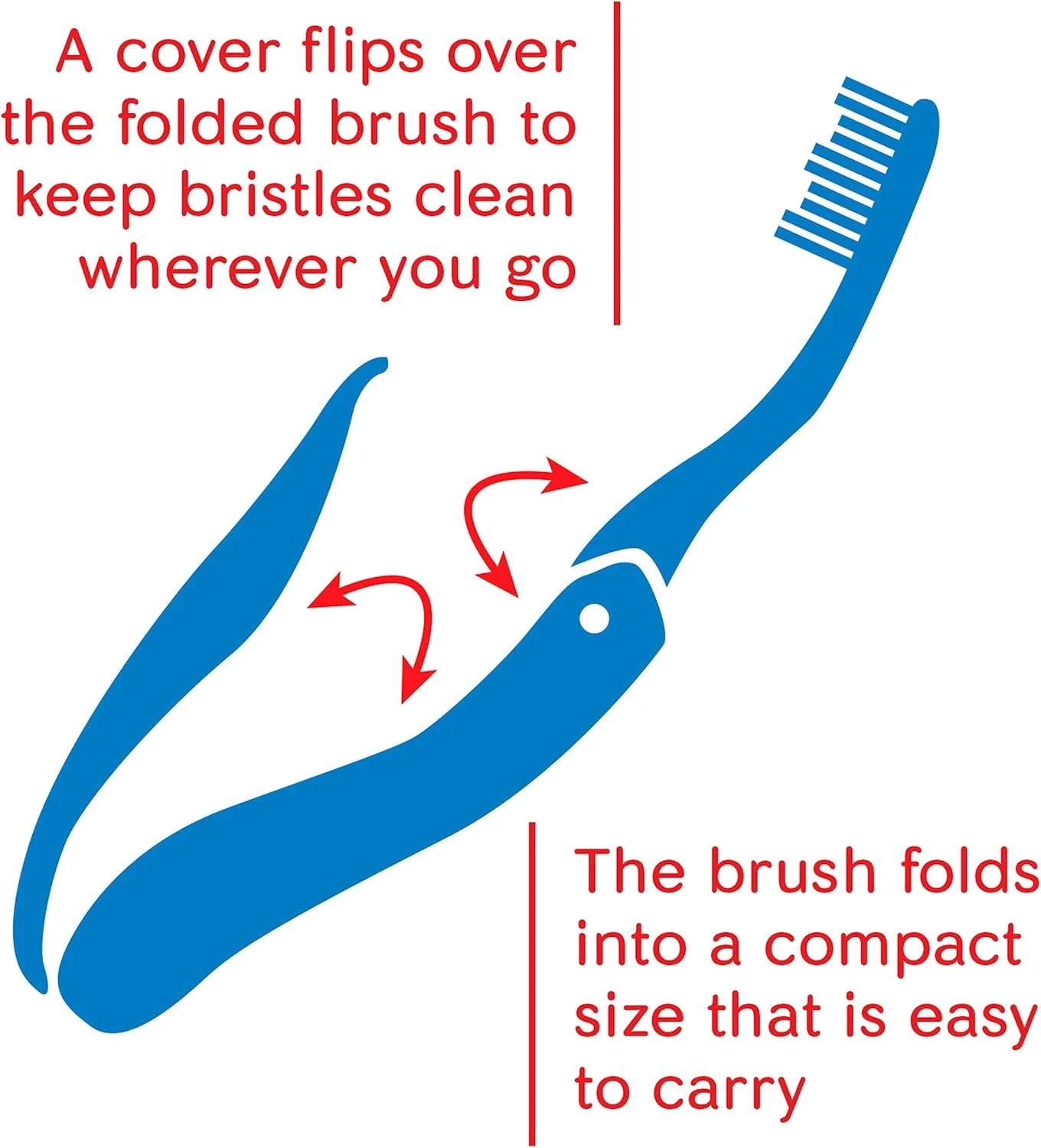 مسواک مسافرتی کلگیت، رنگ های ملایم ممکن است متفاوت باشد (بسته 12 عددی)