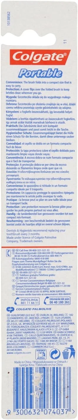 مسواک نرم قابل حمل کلگیت، رنگ های متنوع مسواک نرم قابل حمل کلگیت، رنگ های متنوع