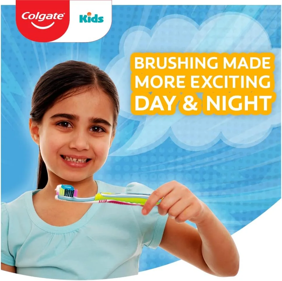 مسواک کودکانه کلگیت بتمن، خیلی نرم با تمیز کننده زبان (بسته 3 عددی)، چند رنگ مسواک کودکانه کلگیت بتمن، خیلی نرم با تمیز کننده زبان (بسته 3 عددی)، چند رنگ