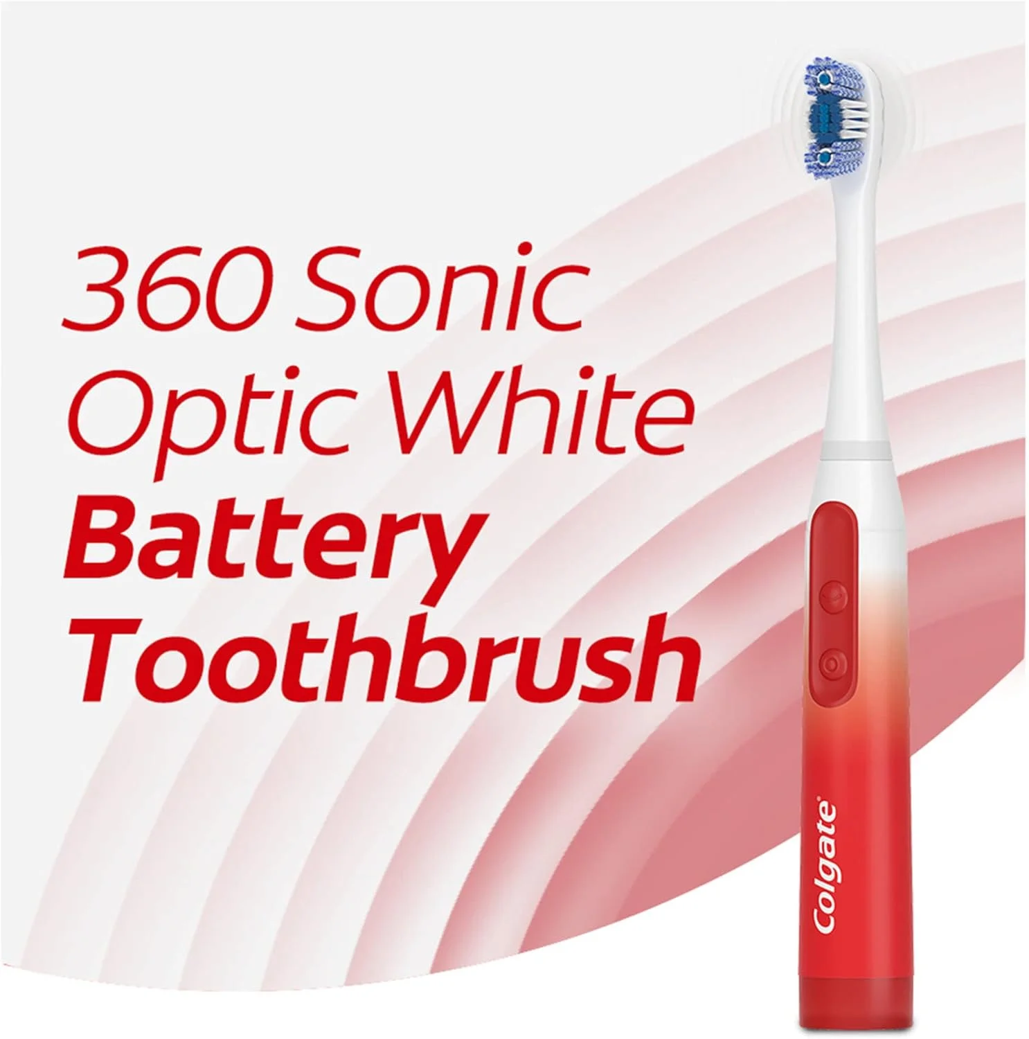 یدک مسواک باتری خور سونیک کلگیت 360 اپتیک وایت، نرم کننده و سفید کننده، 2 عددی