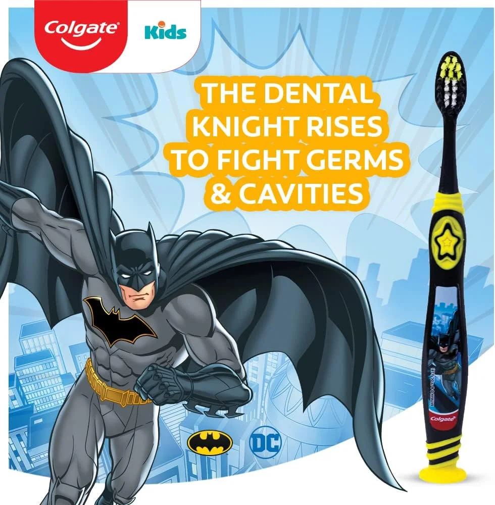 مسواک کودکانه کلگیت بتمن، خیلی نرم با تمیز کننده زبان (بسته 3 عددی)، چند رنگ مسواک کودکانه کلگیت بتمن، خیلی نرم با تمیز کننده زبان (بسته 3 عددی)، چند رنگ