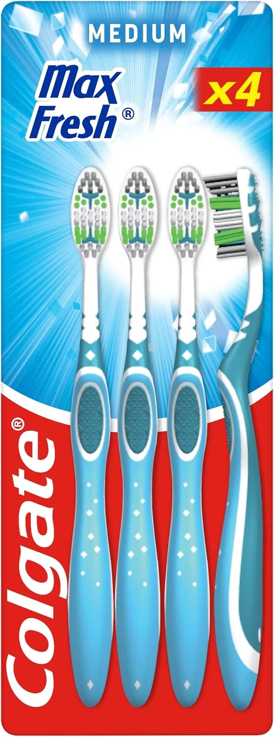 مسواک کلگیت مکس فرش - متوسط - تنفس تازه - کمک به از بین بردن پلاک - 4 عدد مسواک کلگیت مکس فرش - متوسط - تنفس تازه - کمک به از بین بردن پلاک - 4 عدد