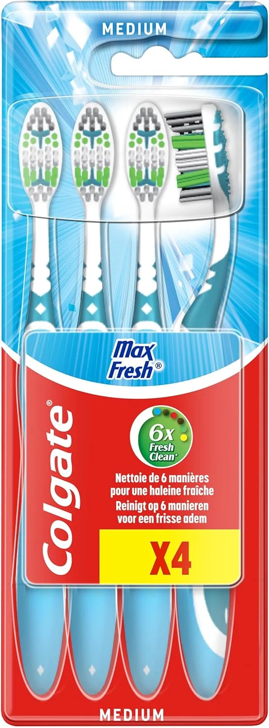 مسواک کلگیت مکس فرش - متوسط - تنفس تازه - کمک به از بین بردن پلاک - 4 عدد مسواک کلگیت مکس فرش - متوسط - تنفس تازه - کمک به از بین بردن پلاک - 4 عدد