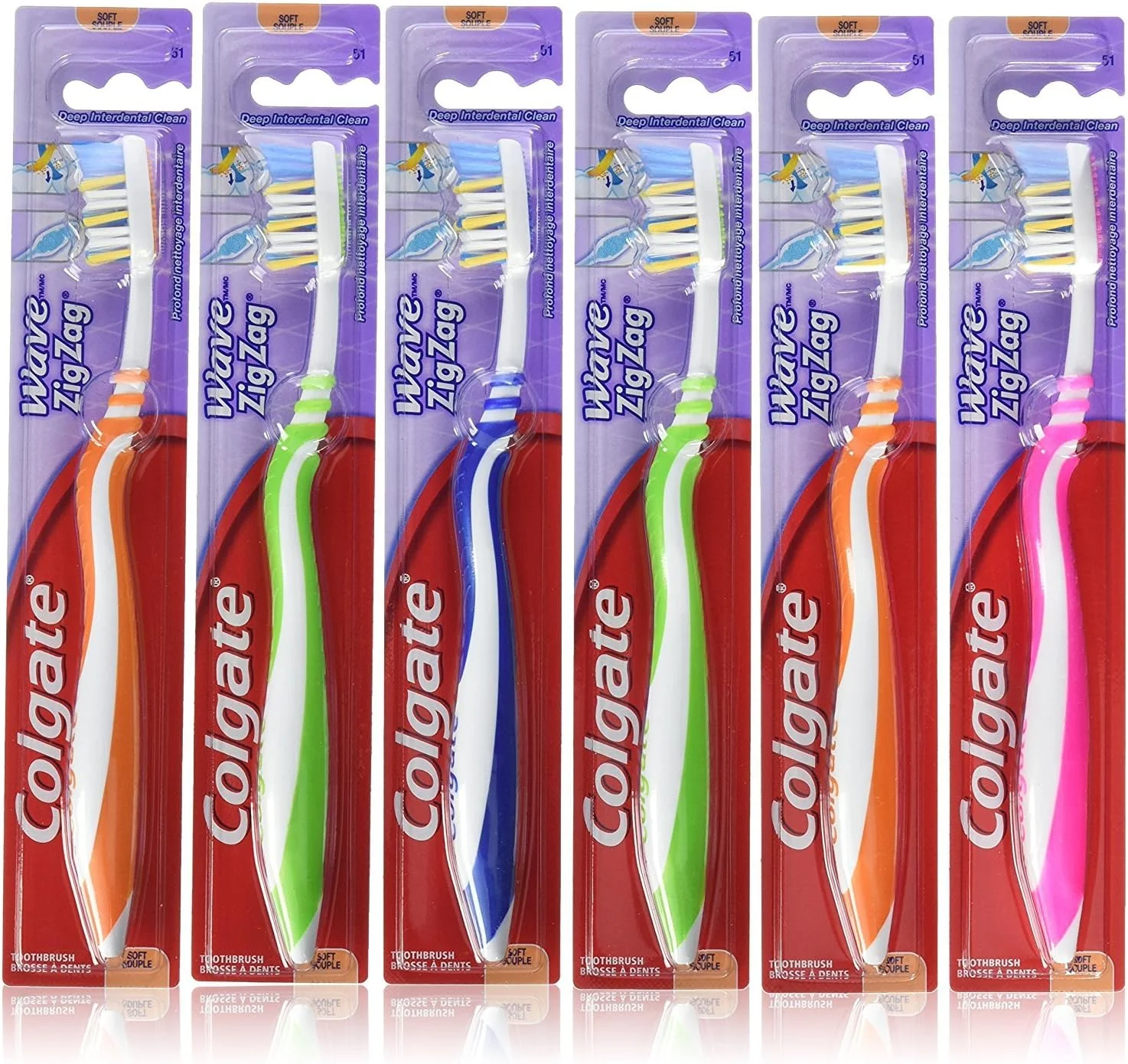 مسواک نرم کلگیت زیگ زاگ دیپ کلین - بسته 6 عددی مسواک نرم کلگیت زیگ زاگ دیپ کلین - بسته 6 عددی