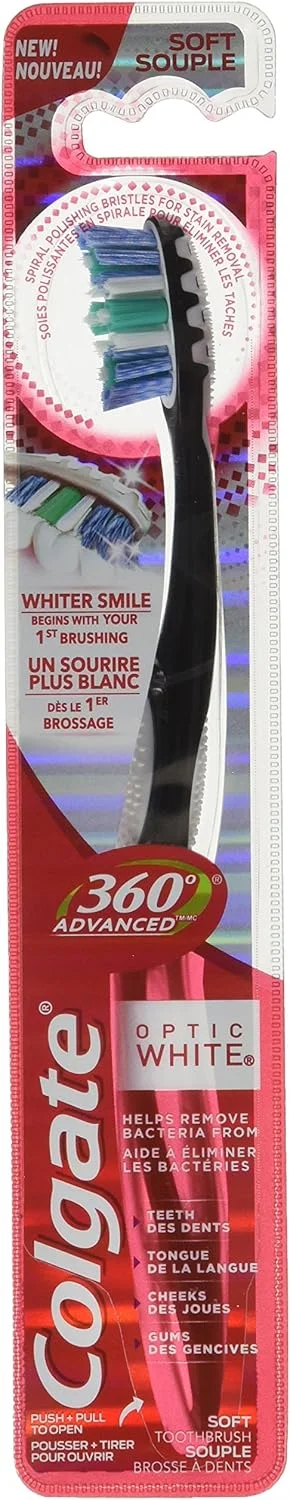 مسواک کلگیت 360 درجه اپتیک وایت پیشرفته، نرم