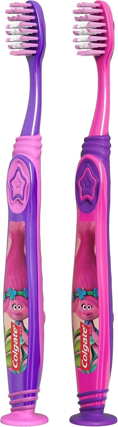 مسواک کودک کلگیت، بسته ویژه ترول ها، خیلی نرم، 2 عدد مسواک کودک کلگیت، بسته ویژه ترول ها، خیلی نرم، 2 عدد