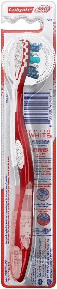 مسواک کلگیت 360 درجه اپتیک وایت پیشرفته، نرم