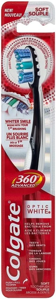 مسواک کلگیت 360 درجه اپتیک وایت پیشرفته، نرم