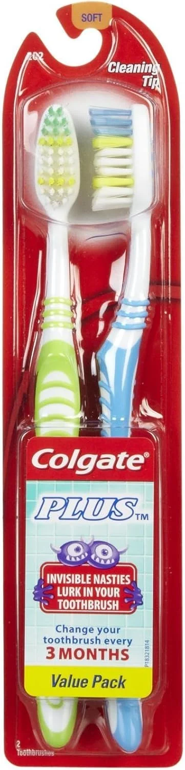 مسواک کلگیت پلاس، سر کامل، نرم - 2 عدد - 2 بسته مسواک کلگیت پلاس، سر کامل، نرم - 2 عدد - 2 بسته