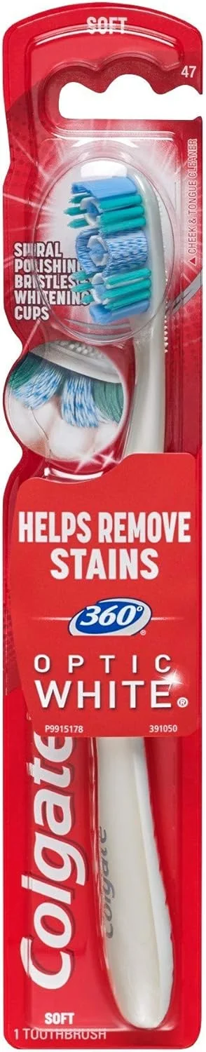 مسواک کلگیت 360 Optic White با سر کامل، نرم (بسته 6 عددی) مسواک کلگیت 360 Optic White با سر کامل، نرم (بسته 6 عددی)