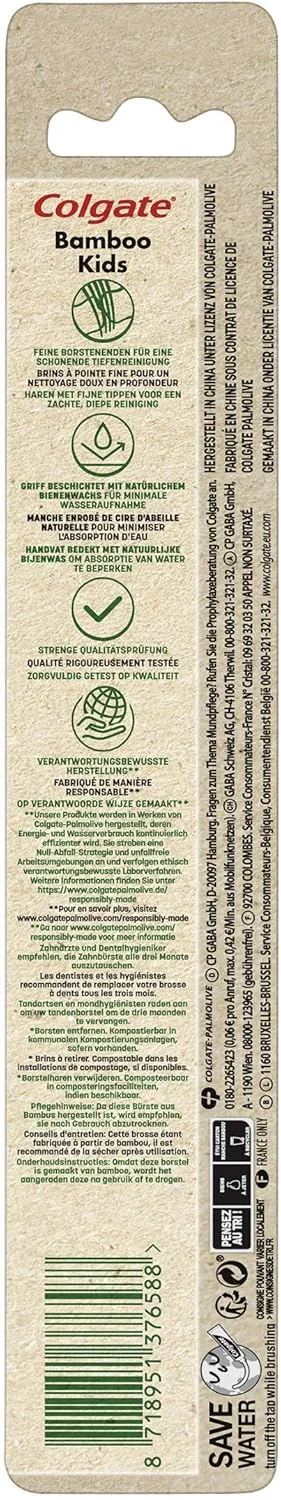 مسواک کودکانه کلگیت بامبو نرم، 1 عدد - مسواک دستی برای کودکان بالای 6 سال با برس های نرم و طرح حیوانات (طرح به صورت تصادفی) مسواک کودکانه کلگیت بامبو نرم، 1 عدد - مسواک دستی برای کودکان بالای 6 سال با برس های نرم و طرح حیوانات (طرح به صورت تصادفی)