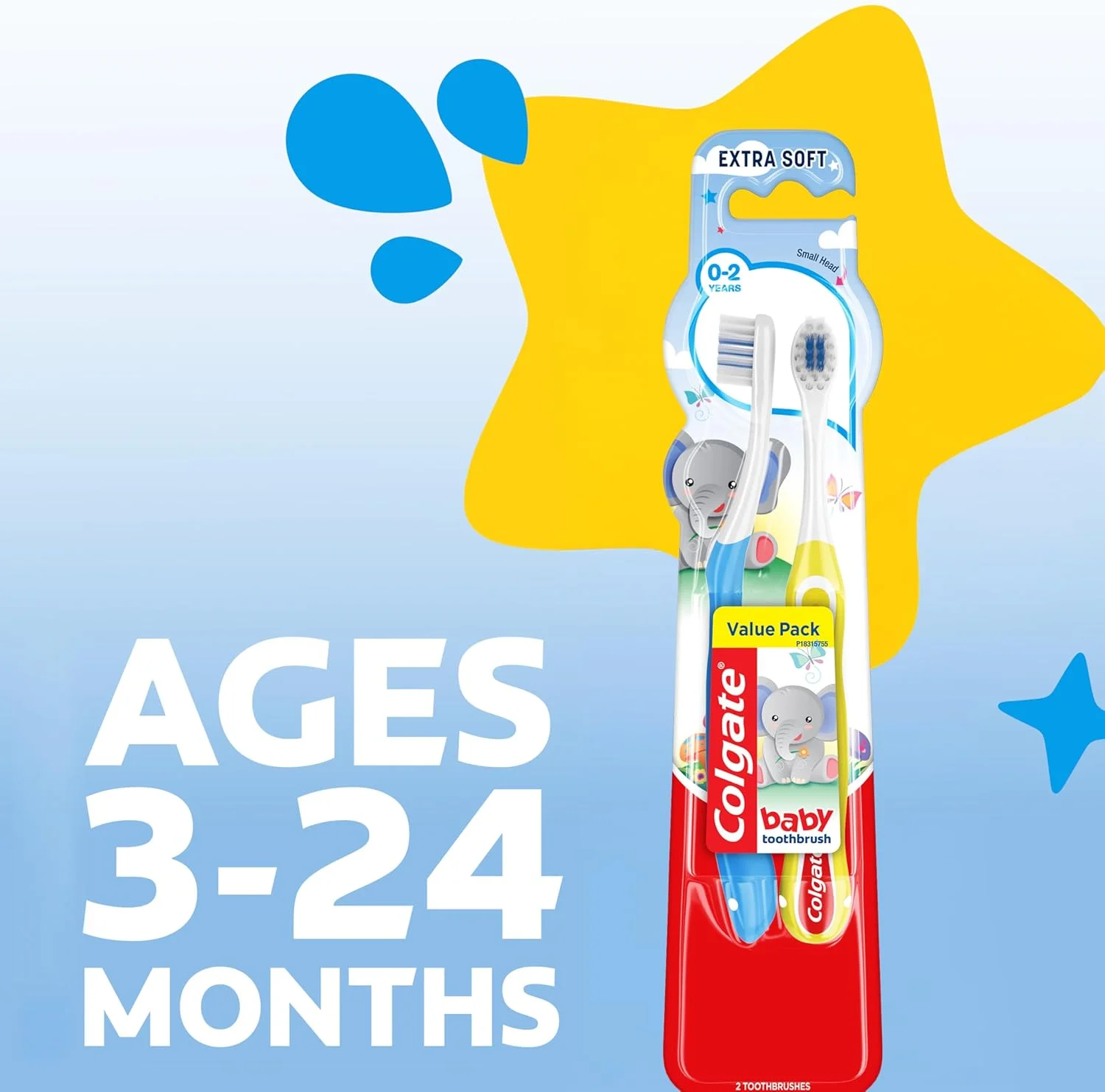 مسواک کودک کلگیت، اولین مسواک من برای نوزاد، 0-2 سال، بسیار نرم، بسته 2 عددی، سفید مسواک کودک کلگیت، اولین مسواک من برای نوزاد، 0-2 سال، بسیار نرم، بسته 2 عددی، سفید