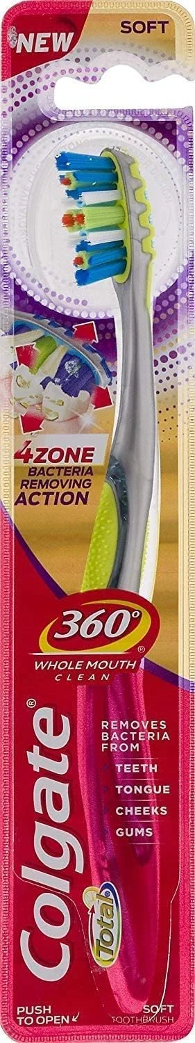 مسواک دستی کلگیت 360، پاک کننده کامل دهان، نرم (بسته 3 عددی) مسواک دستی کلگیت 360، پاک کننده کامل دهان، نرم (بسته 3 عددی)