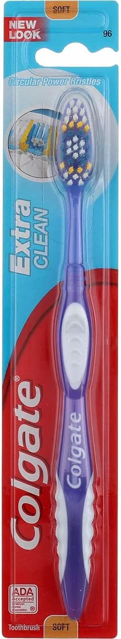 مسواک نرم با برس های دایره ای شکل Colgate Extra Clean (بسته 6 عددی)
