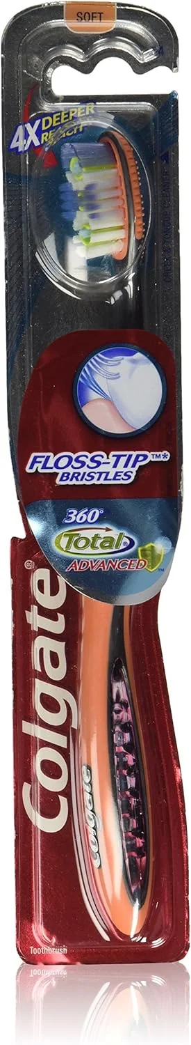 مسواک کلگیت 360 توتال ادونسد با برس نرم و سر کامل مسواک کلگیت 360 توتال ادونسد با برس نرم و سر کامل