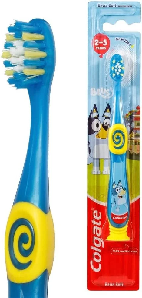 مسواک کودکانه کلگیت بلوئی با پایه مکنده، مناسب کودکان 2 تا 5 سال، برس خیلی نرم (رنگ ها و شخصیت ها متنوع) - 1 عدد مسواک کودکانه کلگیت بلوئی با پایه مکنده، مناسب کودکان 2 تا 5 سال، برس خیلی نرم (رنگ ها و شخصیت ها متنوع) - 1 عدد