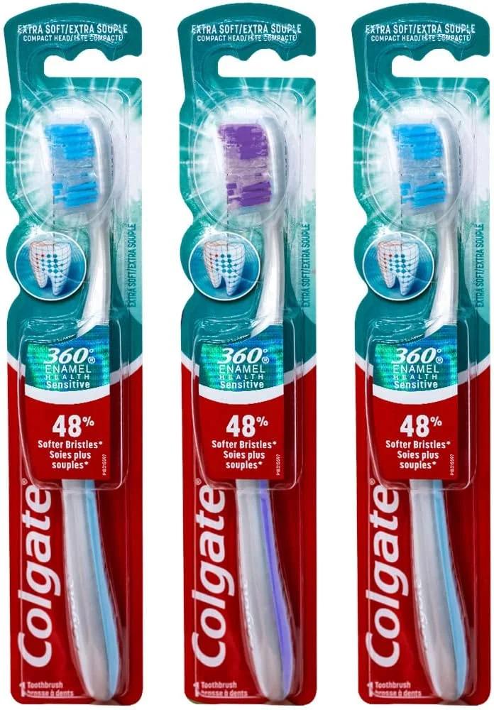 مسواک دستی کلگیت 360 محافظ مینای دندان، سر کوچک، خیلی نرم (رنگ ها متنوع) - بسته 3 عددی مسواک دستی کلگیت 360 محافظ مینای دندان، سر کوچک، خیلی نرم (رنگ ها متنوع) - بسته 3 عددی