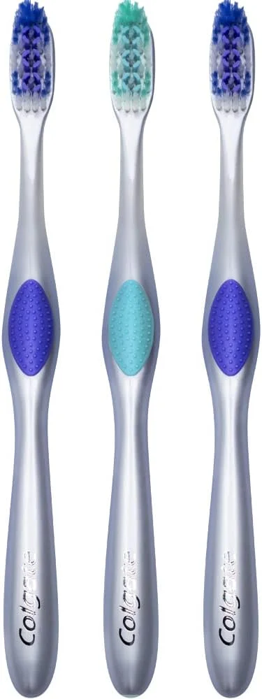 مسواک دستی کلگیت 360 محافظ مینای دندان، سر کوچک، خیلی نرم (رنگ ها متنوع) - بسته 3 عددی