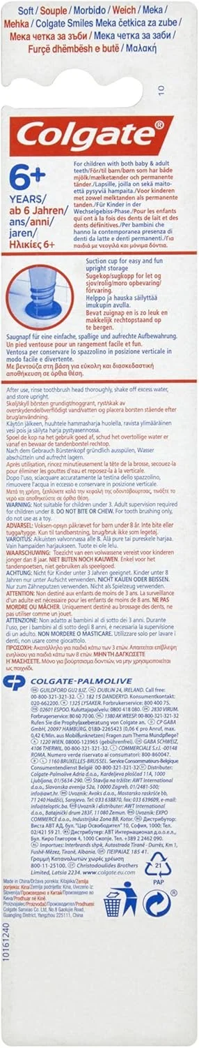 مسواک نرم کودک کلگیت لبخند، مناسب برای 6 سال به بالا مسواک نرم کودک کلگیت لبخند، مناسب برای 6 سال به بالا