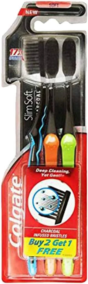 مسواک کلگیت مدل Charcoal Slimsoft بسته 2 عددی مسواک کلگیت مدل Charcoal Slimsoft بسته 2 عددی