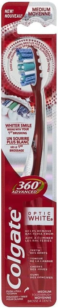 مسواک کلگیت 360 اپتیک وایت، متوسط، 1 عدد مسواک کلگیت 360 اپتیک وایت، متوسط، 1 عدد