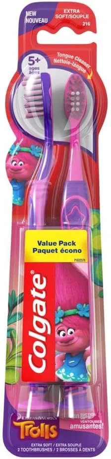 مسواک کودک کلگیت پالمولیو، ترول ها، خیلی نرم - 2 عدد (بسته 1 عددی) مسواک کودک کلگیت پالمولیو، ترول ها، خیلی نرم - 2 عدد (بسته 1 عددی)