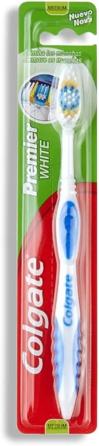 مسواک کلگیت Premier White با برس متوسط - 125 گرم