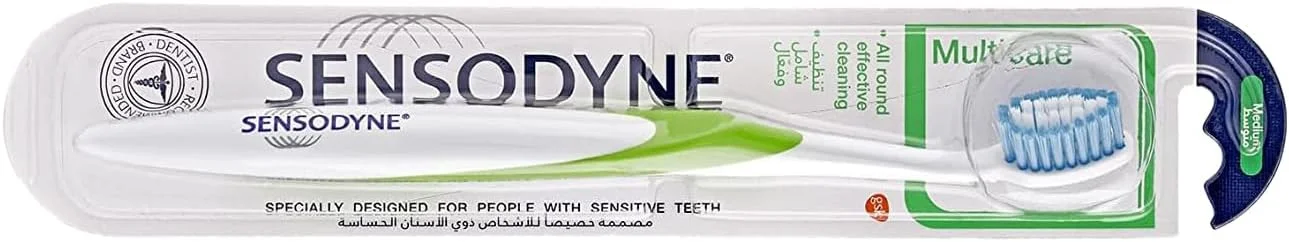 مسواک سنسوداین مدل Multi Care با برس متوسط و الیاف نرم، چند رنگ