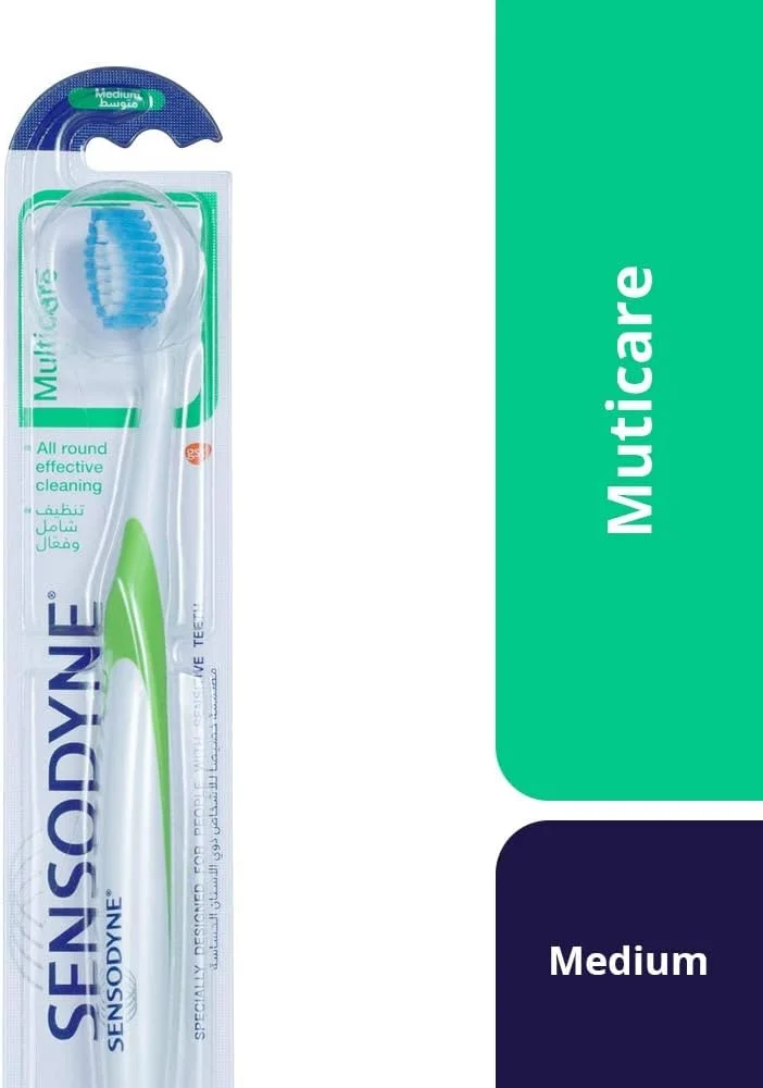 مسواک سنسوداین مدل Multi Care با برس متوسط و الیاف نرم، چند رنگ