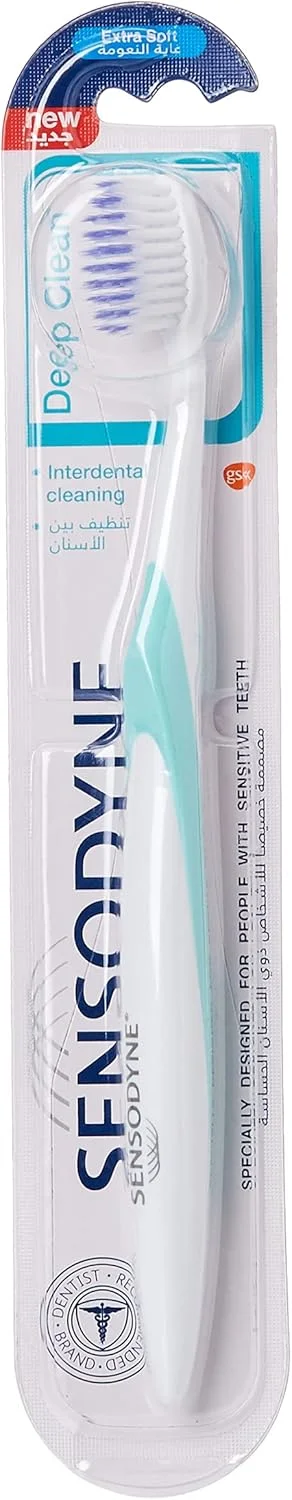 مسواک سنسوداین برای دندان های حساس، برس تمیز کننده عمیق با موهای فوق العاده نرم، چند رنگ