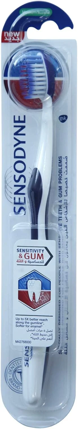 مسواک سنسوداین برای دندان های حساس، برس حساسیت و لثه با برس های متوسط، رنگ های متنوع مسواک سنسوداین برای دندان های حساس، برس حساسیت و لثه با برس های متوسط، رنگ های متنوع