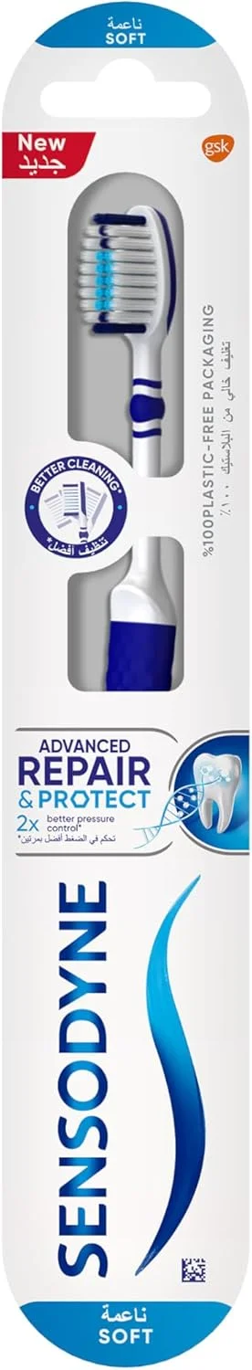 مسواک سنسوداین برای دندان های حساس، مسواک ترمیم و محافظت پیشرفته با برس نرم، چند رنگ