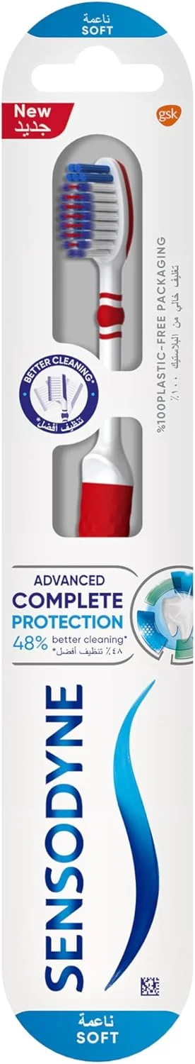 مسواک سنسوداین برای دندان های حساس، مسواک محافظت کامل پیشرفته با برس های نرم، چند رنگ