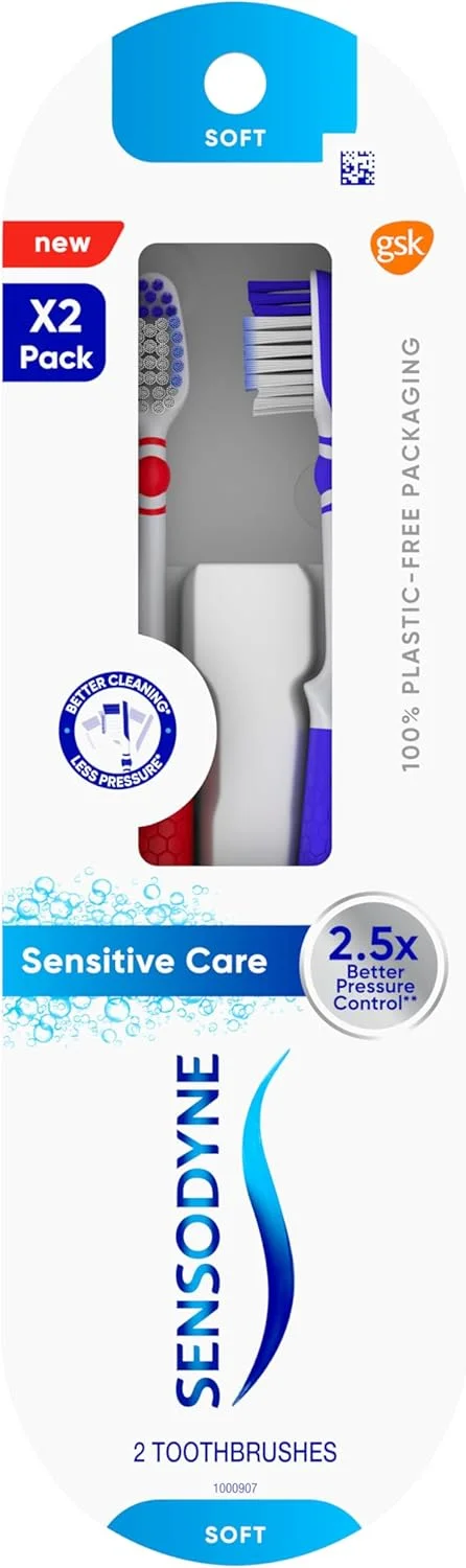 مسواک نرم مخصوص دندان های حساس سنسوداین - بسته 2 عددی مسواک نرم مخصوص دندان های حساس سنسوداین - بسته 2 عددی
