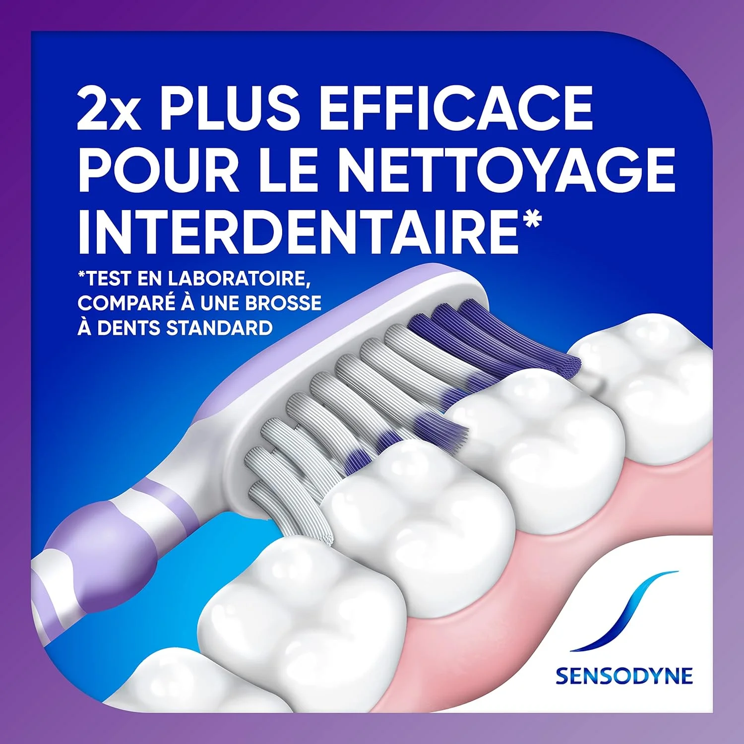 مسواک نرم سنسوداین، غیر برقی، برای دندان های حساس، بنفش، 1 عدد