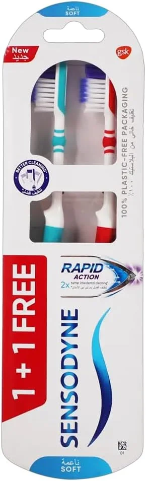 مسواک سنسوداین مدل Rapid Action بسته 2 عددی مسواک سنسوداین مدل Rapid Action بسته 2 عددی