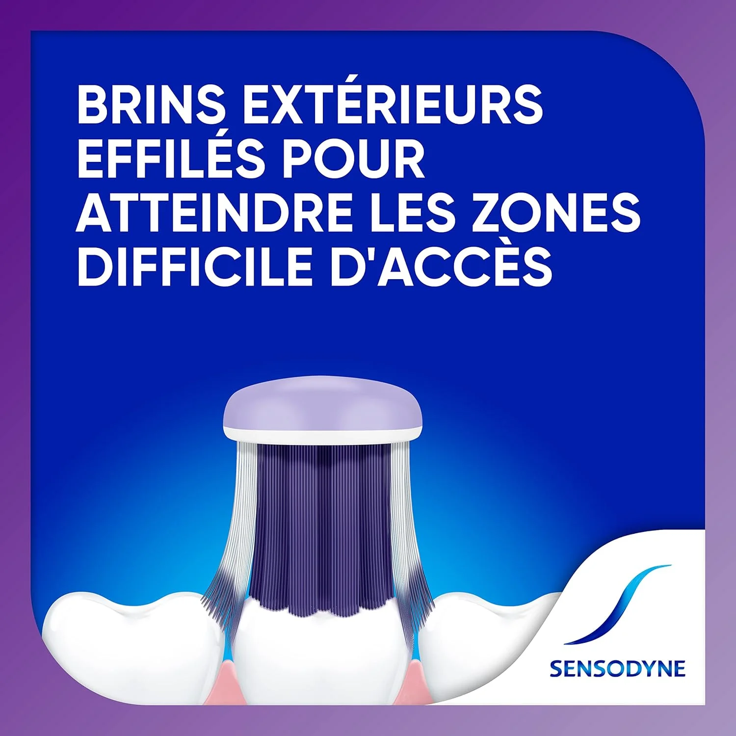 مسواک نرم سنسوداین، غیر برقی، برای دندان های حساس، بنفش، 1 عدد