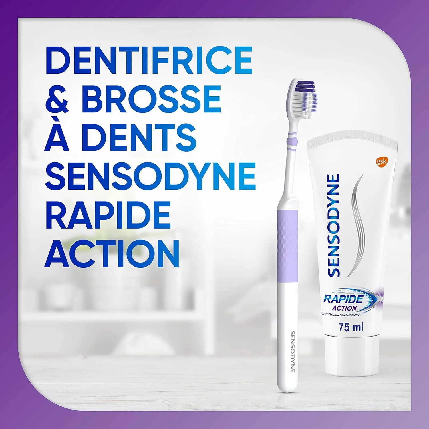 مسواک نرم سنسوداین، غیر برقی، برای دندان های حساس، بنفش، 1 عدد