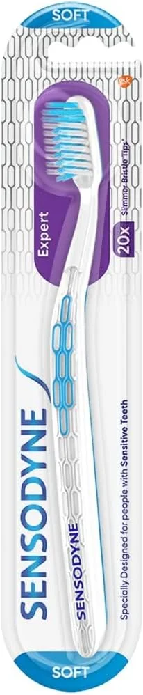 مسواک نرم سنسوداین اکسپرت با نوک برس 20 برابر نازکتر و تمیز کننده زبان - بسته بلیستر 2 عددی - قابل مقایسه با مسواک سنسوداین Precision مسواک نرم سنسوداین اکسپرت با نوک برس 20 برابر نازکتر و تمیز کننده زبان - بسته بلیستر 2 عددی - قابل مقایسه با مسواک سنسوداین Precision