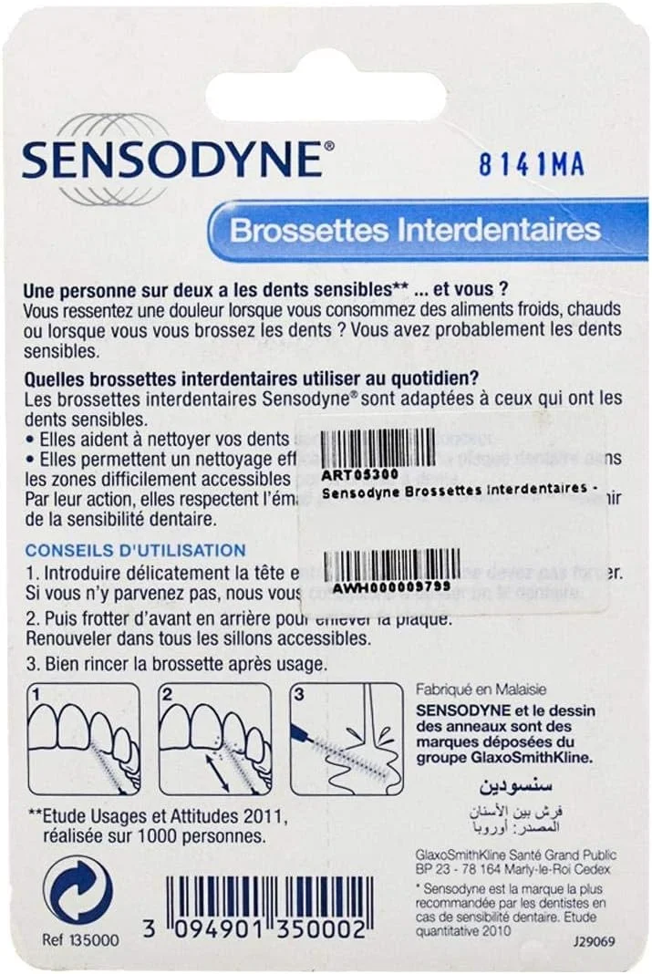 برس های بین دندانی سنسوداین، برای دندان های حساس (5 برس) برس های بین دندانی سنسوداین، برای دندان های حساس (5 برس)