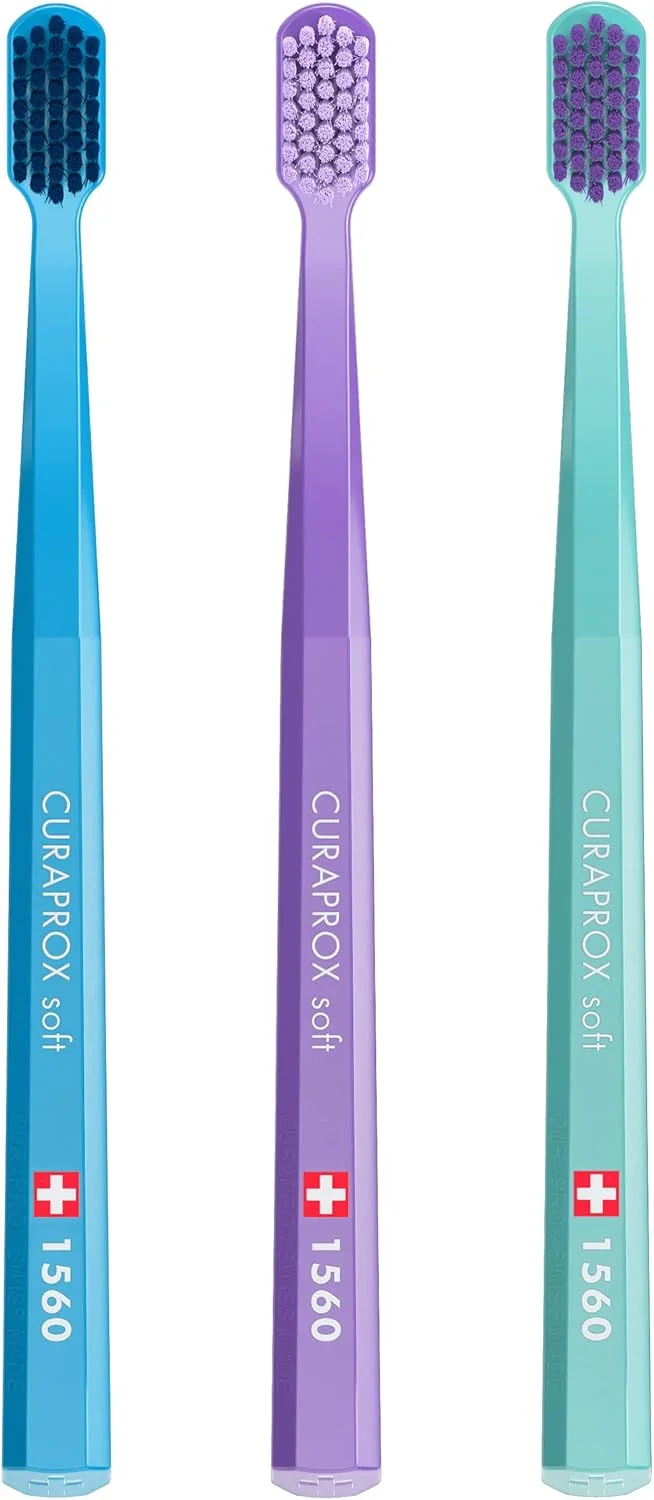 مسواک نرم کوراپراکس سوئیسی 1560 با الیاف 0.15 میلیمتری، رنگهای متنوع (بسته 3 عددی) مسواک نرم کوراپراکس سوئیسی 1560 با الیاف 0.15 میلیمتری، رنگهای متنوع (بسته 3 عددی)