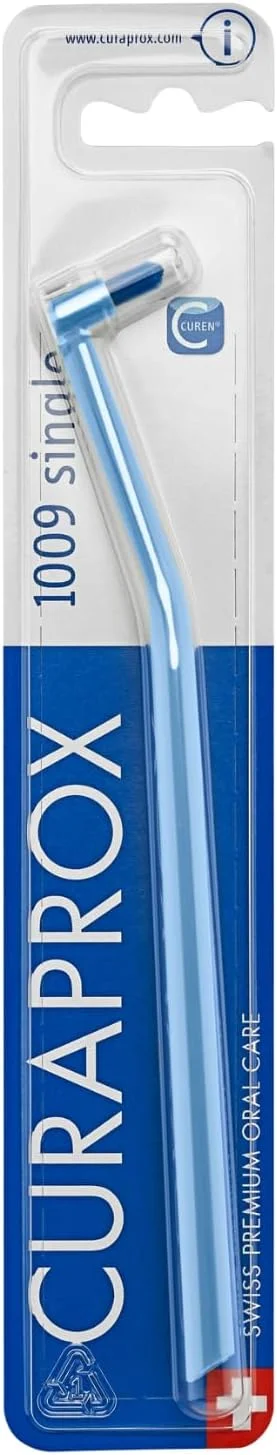 مسواک تک دسته نرم Curaprox CS 1009 با الیاف CUREN® 1009 برای حذف دقیق و ملایم پلاک | ارتقاء سلامت لثه و دندان، ایده آل برای مسواک زدن دقیق، تک عددی مسواک تک دسته نرم Curaprox CS 1009 با الیاف CUREN® 1009 برای حذف دقیق و ملایم پلاک | ارتقاء سلامت لثه و دندان، ایده آل برای مسواک زدن دقیق، تک عددی