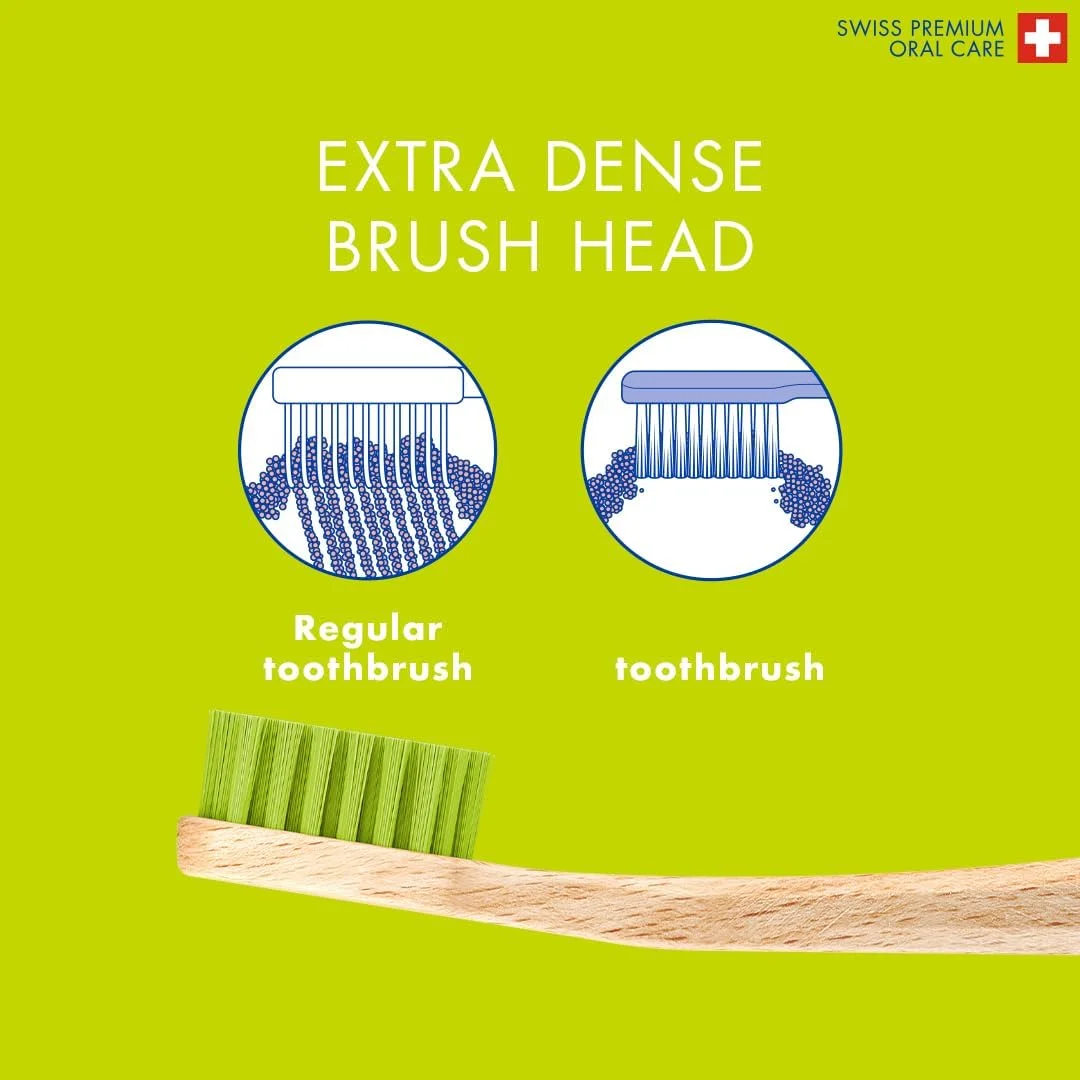 مسواک فوقالعاده نرم Curaprox CS Wood I دارای 4440 رشته CUREN® برای دندانها و لثههای سالمتر I دسته چوبی از جنس چوب راش پایدار I تمیز کردن ملایم برای بزرگسالان، بسته تکی مسواک فوقالعاده نرم Curaprox CS Wood I دارای 4440 رشته CUREN® برای دندانها و لثههای سالمتر I دسته چوبی از جنس چوب راش پایدار I تمیز کردن ملایم برای بزرگسالان، بسته تکی